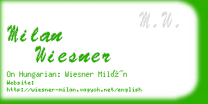 milan wiesner business card